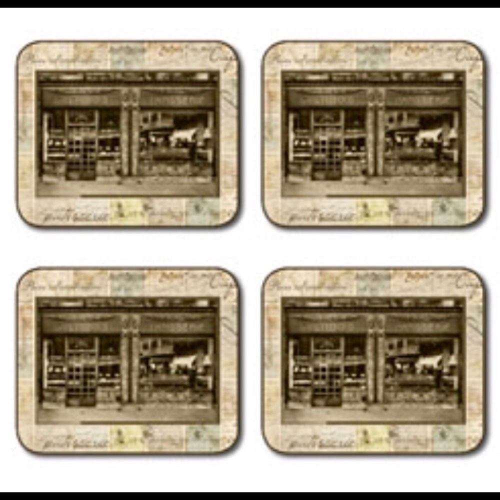 NIB Vintage Paris Scene Set 4 Placemats